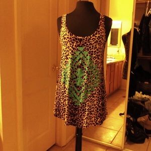 Crazy Train leopard tribal tank